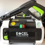 کارواش خانگی اکسل مدل EX1500 به رنگ مشکی و سفید و سبز روی پس زمینه سفید